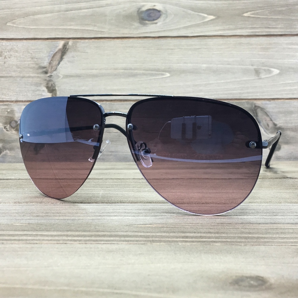 COPY - O2 Eyewear 3111 Rimless Aviator Sunglasses (PR)